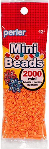 Perler 80-14099 Mini Fuse Bead Craft Supplies, 2000pcs, Orange
