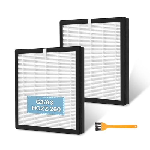 Fanulter 2 Pack G3 Air Purifier Replacement Filter for AMEIFU | Compatible with AMEIFU G3 Sferf-30 (FXAP2W) For VEWIOR A3 For Tailulu HQZZ-260, 3-IN-1 H13 True HEPA Air Cleaner Filter