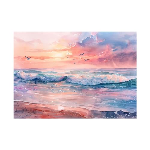 Art tableaux decoration murale paysage marin abstrait en impression sur toile légère