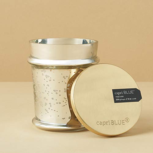 Capri Blue Mercury Found Scented Candle With Glass Candle Holder - Luxury Aromatherapy Candle - 8 Oz - Volcano #TOP1