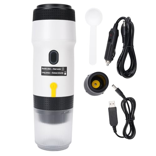 Qalvona Portátil de Acero Inoxidable 304, Multifuncional USB, Capacidad 60ml y 120ml - Extracción Avanzada, Batería Integrada, Ideal para Viaje y Camping (Blanca)
