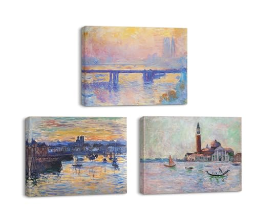 Piy Painting Arte Mural En Lienzo Fresco, Cuadros De Paisaje Natural Colorido, Reproducciones De Pinturas Famosas Del Mundo, Impresiones Artísticas Con Impresión HD Para Dormitorio, Baño, 3x 30x40 cm