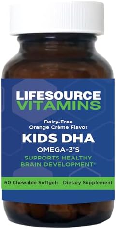 LifeSource Vitamins Kids DHA Omega 3’s – 60 Great Tasting Chews –
