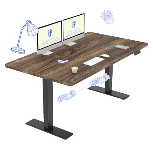 FLEXISPOT Bureau Assis Debout 140x70 avec 2 Moteurs Puissants, Charge