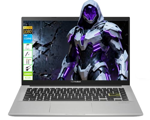 ASUS Vivobook 14' FHD Laptop, Intel 10th Gen i3, 4GB RAM, 128GB SSD, Lightweight & Reliable for Business, Students & Travelers, Ideal for Work, Study, Travel & Video Conferencing,Windows 11,LE Bundle