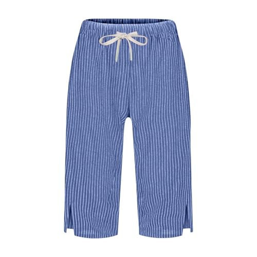 Short d'été en lin femme anti-transpiration : bermuda taille haute fluide