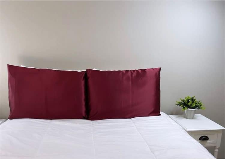 Miniatura 6 de Tela de satén para novia, boda, decoración, disfraz, 60 pulgadas de ancho por yarda (5 yardas, borgoña)