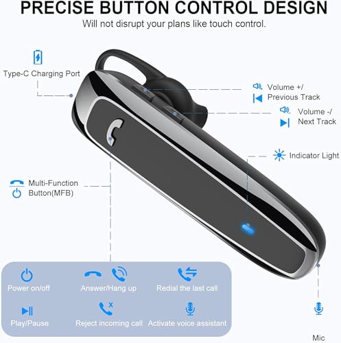 Auricular inalámbrico mono compatible con OnePlus 15/15R miniatura 2