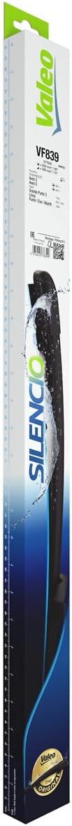VALEO Silencio Wiper - VF839 - Kit of High Performance, Superior Road Visibility, Easy Installation Original Flat Blades 650mm/380mm - Front - Set of 2 Wiper Blades - 577839