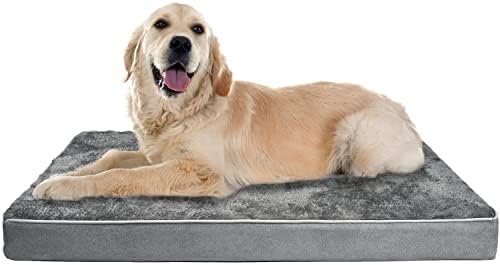Midrising Large Orthopedic Dog Bed for Medium, Large Dogs,Washable Dog Crate Bed with Removable Waterproof Cover,Large Egg Crate Foam Pet Bed Mat with Non-Slip Bottom