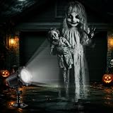 HoneyFair Halloween Decoration Outdoor, White Gothic Horror Projector Light