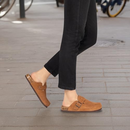 Image of EMMA NEW YORK Womens Clogs Mules Slip-On for Women with Arch Support Cork Footbed Potato Shoes