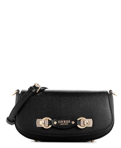 GUESS Mimina Flap Crossbody, preta
