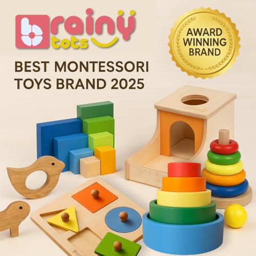 Image of Rolling Drum Rattle & Balancing Wobbler Set | Montessori Baby Toys for Sensory Play & Motor Skill Development | Safe, Durable & Eco-Friendly Toys for Newborns 0-12 Months