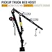Hydraulic Pickup Truck Crane with Hand Winch,2000 LBS Capacity,360°Swivel Truck Jib Engine Hoist Crane,Davit Crane,44.09”to 57.48”Working Boom Range,for Lifting Workshops,Construction,Agriculture