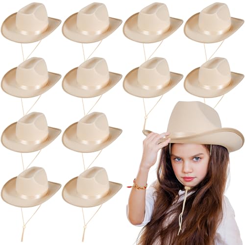 Hercicy Halloween Kids Cowboy Hat Cowgirl Western Hat for Boys and Girls Dress Costume, Bachelor Party Supplies
