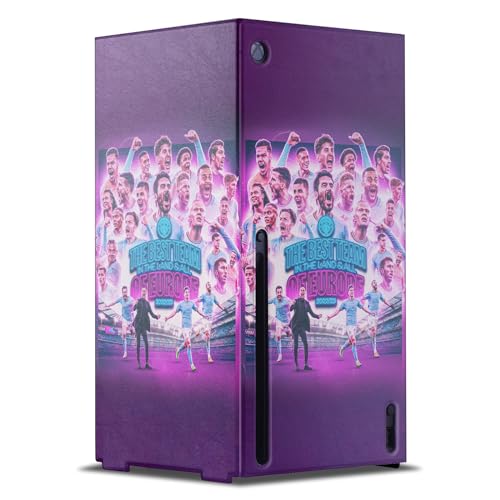 Skin Xbox Series X Manchester City Champions d'Europe 2023 par Head Case Designs