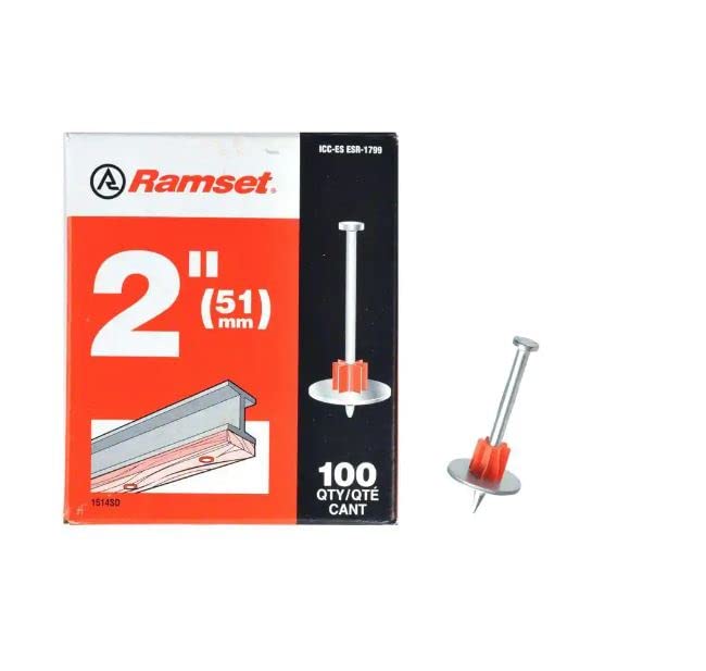 Ramset .300 x 2 in. Drive PIN W/Washer 100CT