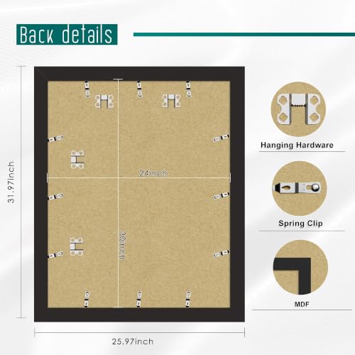 Image of Picrit 24x30 Black Puzzle Frame, Picture Frame for Wall, 3 Pack