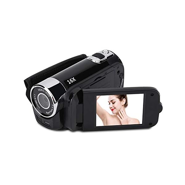 HD Digital Video Camera Camcorder,Tragbarer Vlogging Kamera Recorder 1080P 16MP 2,7 Zoll 270 Grad Drehung LCD Bildschirm… – Bild 3
