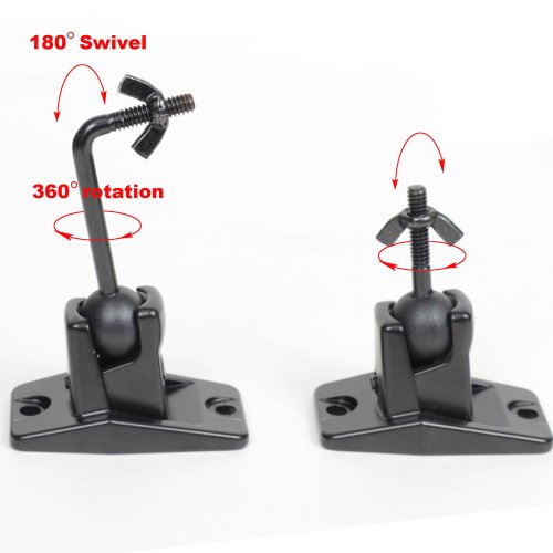 Videosecu 4 Packs Satellite Surround Sound Wall Ceiling Speaker Mount Home Theater Brackets Bjt #TOP3