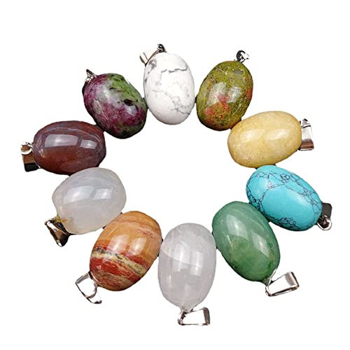 Breloques en perles d'onyx et quartz naturel, pendentifs ovales polis pour joaillerie