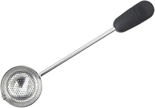 Infusor de bola de té giratorio con mango Filtros de colador de té grandes para hacer accesorios de té de té, colador de té