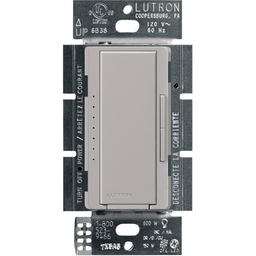Image of Lutron Maestro LED+ Dimmer Switch for Dimmable LED, Halogen and Incandescent Bulbs, 150W /Single-Pole or Multi-Location, MACL-153M-GR, Gray