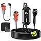 Typ 2 Ladekabel 11kW mit CEE-Stecker, [7M | 6-16A | 3-Phasig] mit Einstellbarer Ladeleistung, Mobile Wallbox/Ladestation & EV-Ladegerät für Model 3/Y/S/X, E-3008/E-308, ID.3/ID.4/e-Golf/andere EV
