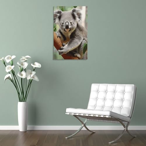 Toile murale koala pour instaurer une ambiance douce et cocooning