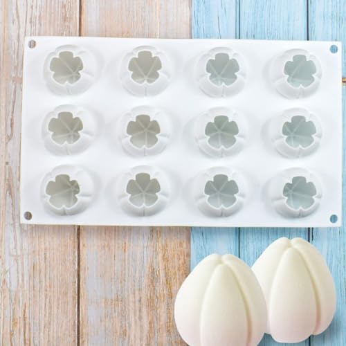 Molde flexible para hornear con 6 diseños de tulipanes miniatura 6