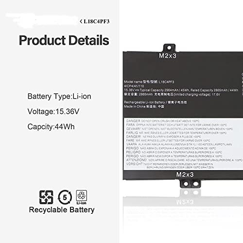 Batterie ordinateur portable L18C4PF3 compatible Lenovo IdeaPad S540