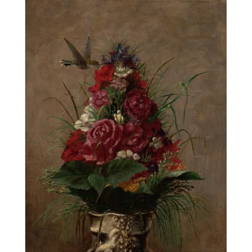 Toile enroulée William Merritt Chase Nature morte avec colibri contre les murs vides
