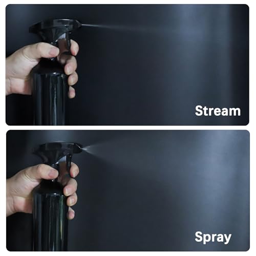 OFFIDIX Glass Spray Bottles for Cleaning,16 OZ 2 Pack Continuous Empty Water Mister Spray Bottles for Hair,Plants Mister,Adjustable Nozzle,Black by OFFIDIX - Image 7