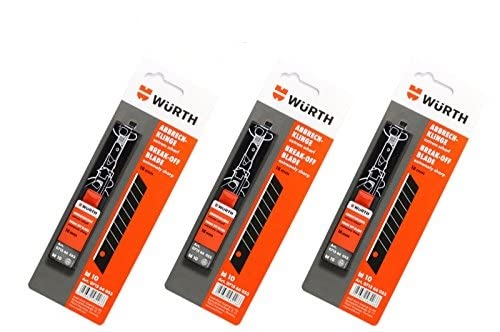 Taglierino Di Precisione Würth 2K Con Cursore - Impugnatura Antiscivolo E Caricatore Integrato Per 3 Lame Da 18 Mm