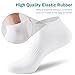 DOKUTOKU 6-Pairs Womens Ankle Socks Size 9-11 Thick Cotton White No Show Invisible Socks (D2057-6W L)