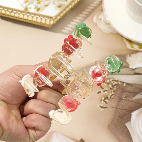 Pinza de cabello navideña de acrílico con diseño festivo miniatura 6