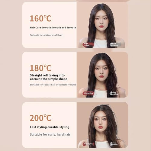 Fer à lisser rechargeable avec 3 températures réglables pour cheveux - 7