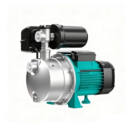 550W/1100W 220V Automatic Stainless Steel Water Booster Pump, All-Copper Motor 5-Fold Protection For Whole House, High-Rise & Pipeline Pressurization (1100W)