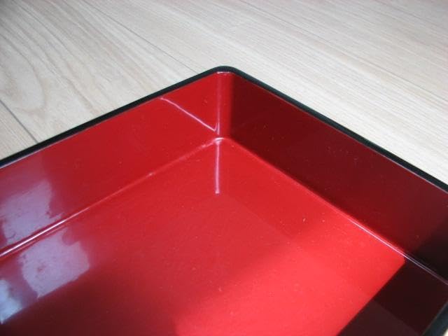 三段重箱☆牡丹沈金☆6.5寸☆3段☆越前漆器☆越前塗り☆漆塗り☆朱牡丹