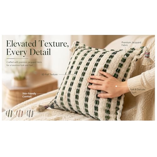 Coussin en velours à rayures colorées oreiller décoratif doux avec insert