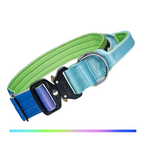 TSPRO Tactical Premium Dog Collar with Handle & Heavy Duty Quick Release Metal Buckle