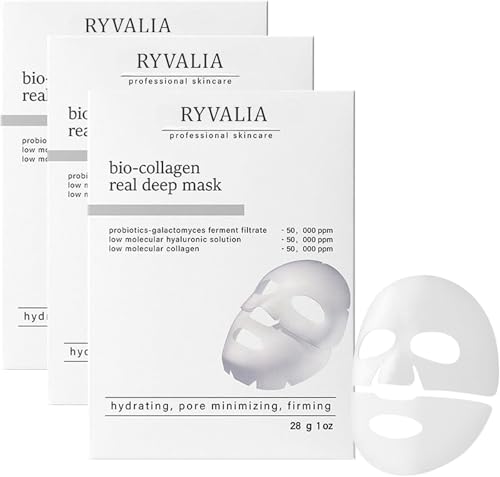 Ryvalia Collagen Deep Mask, Korean Bio-Collagen Face Mask for Fir...