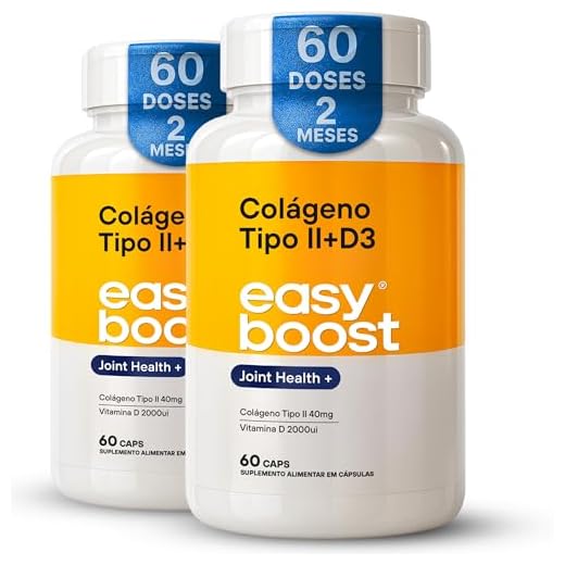 Colágeno Tipo 2 40mg + Vitamina D3 2000ui Easy Boost Kit 2x 60caps total 120caps