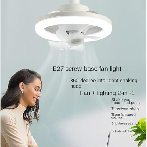 Ventilador de techo E27 que soluciona el calor en zonas sin espacio 5
