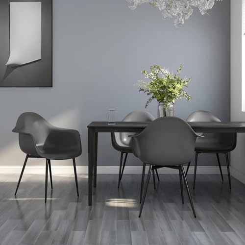 Chaise de salle à manger confortable grise Homgoday contre mal de dos