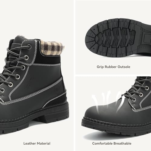 ANJOUFEMME Winter Hiking Boots Men Waterproof, Warm Work Trekking Boots for Men4