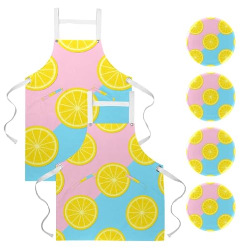 Tablier de cuisine pour restaurant et nettoyage de la maison avec motif agrumes