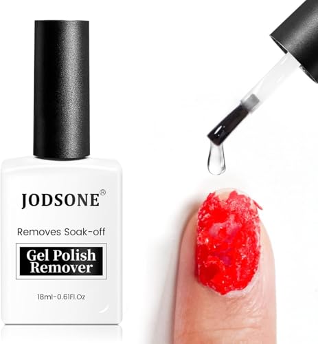 JODSONE Gel Nail Polish Remover Fast Gel Remover for Nails Quickly Removes Gel Nail Polish Within 3-5Minutes - No Need for Foil Soaking or Wrapping 18ml