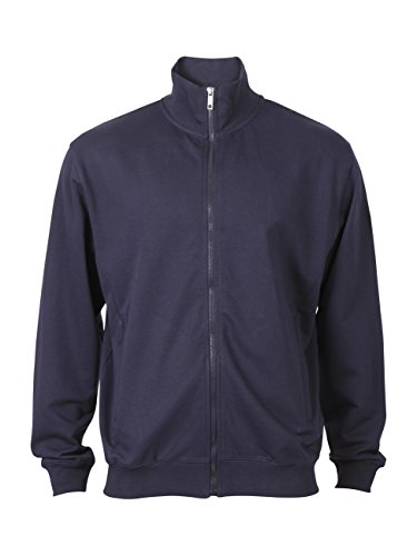 Ahorn Große Größen Stehkragen Sweatjacke dunkelblau, Größe:6XL